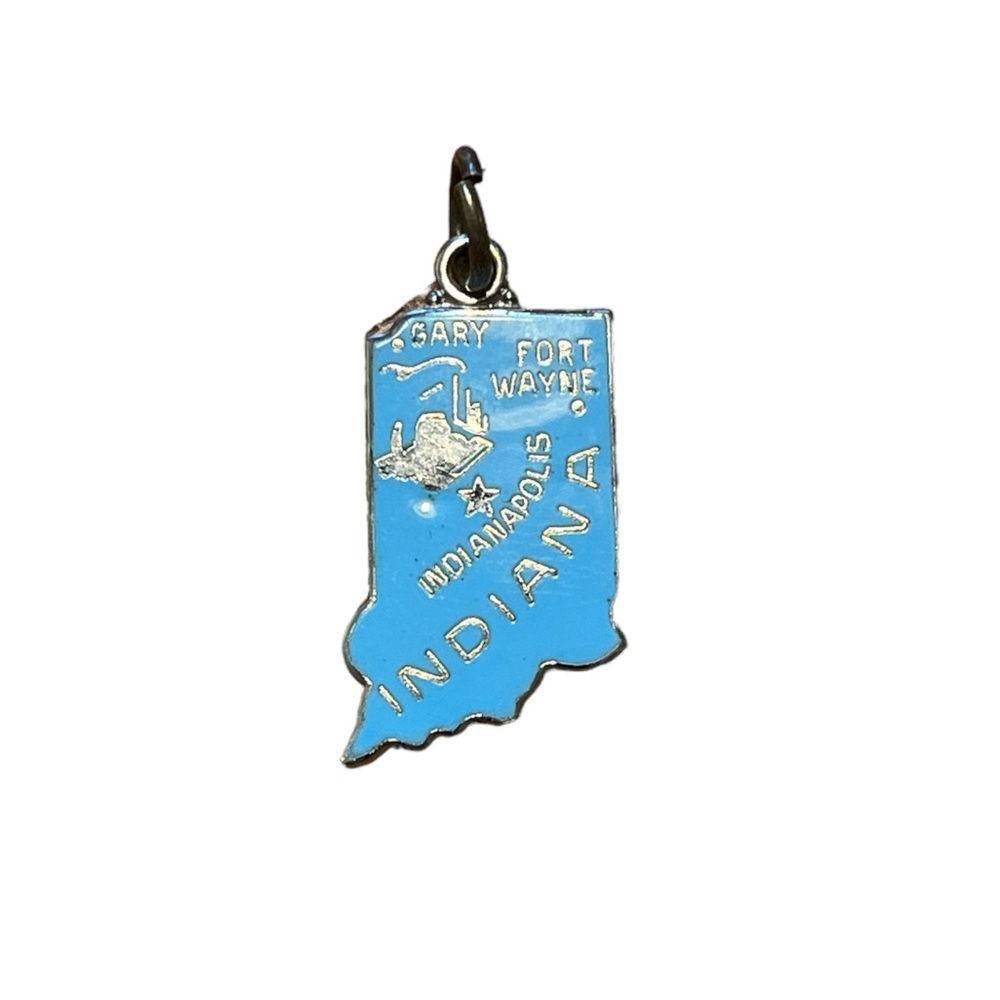 Wells Sterling Indiana Enameled Charm